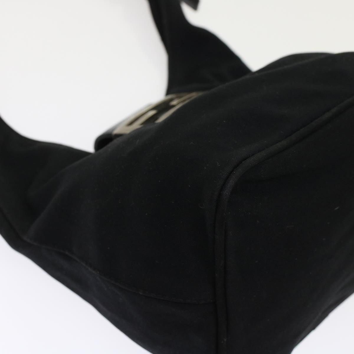 FENDI Mamma Baguette Shoulder Bag Nylon Black ep1158