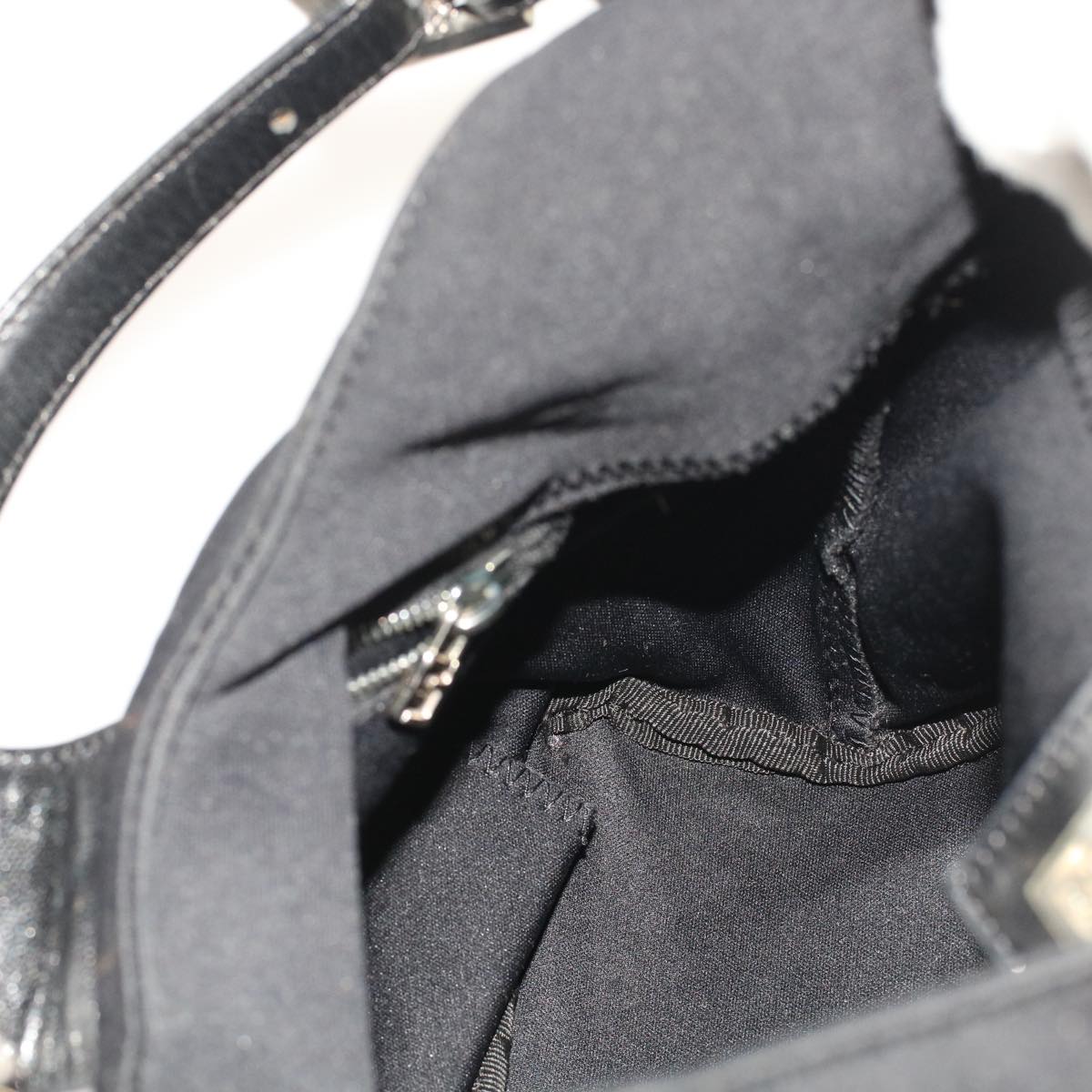 FENDI Mamma Baguette Shoulder Bag Nylon Black ep1158