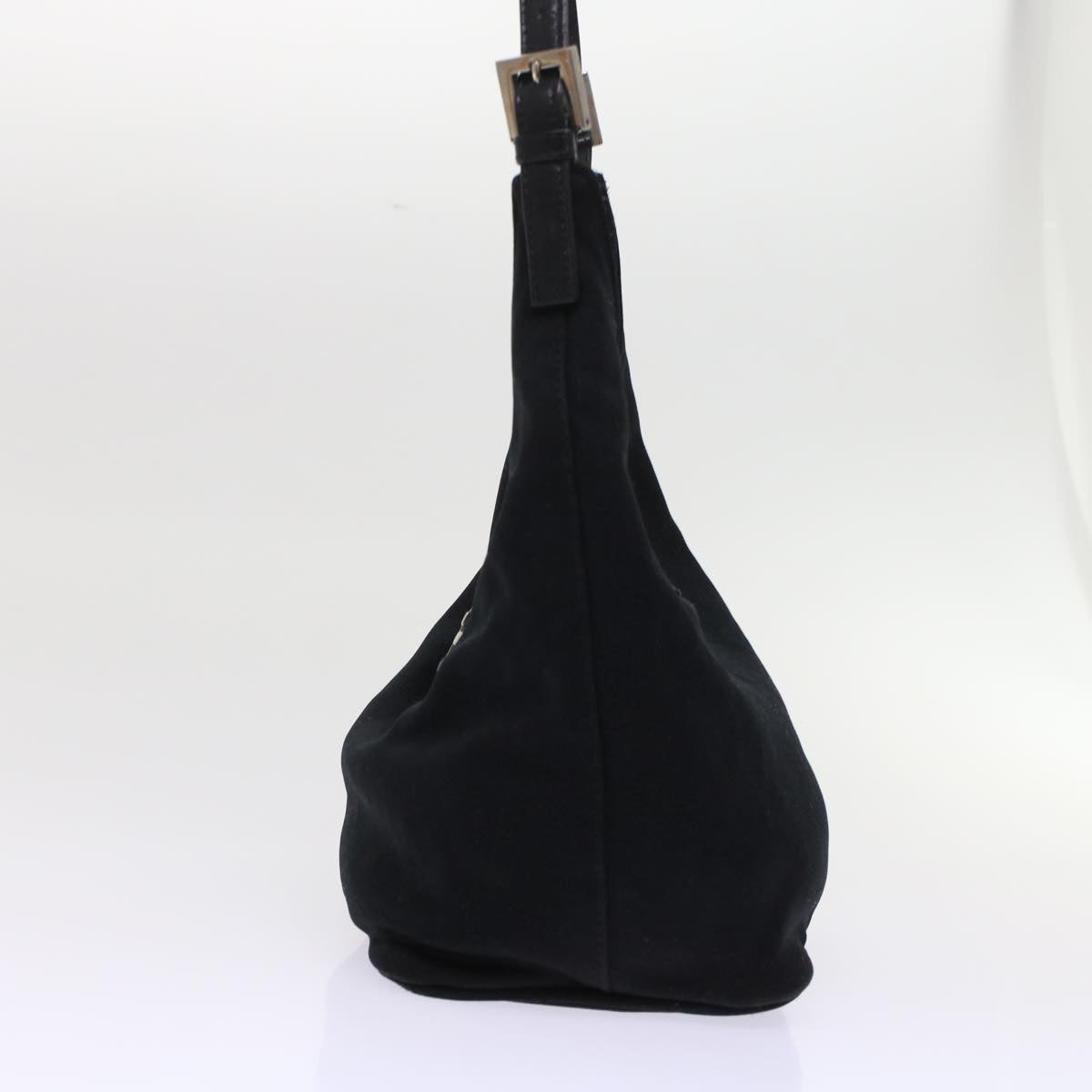 FENDI Mamma Baguette Shoulder Bag Nylon Black ep1158