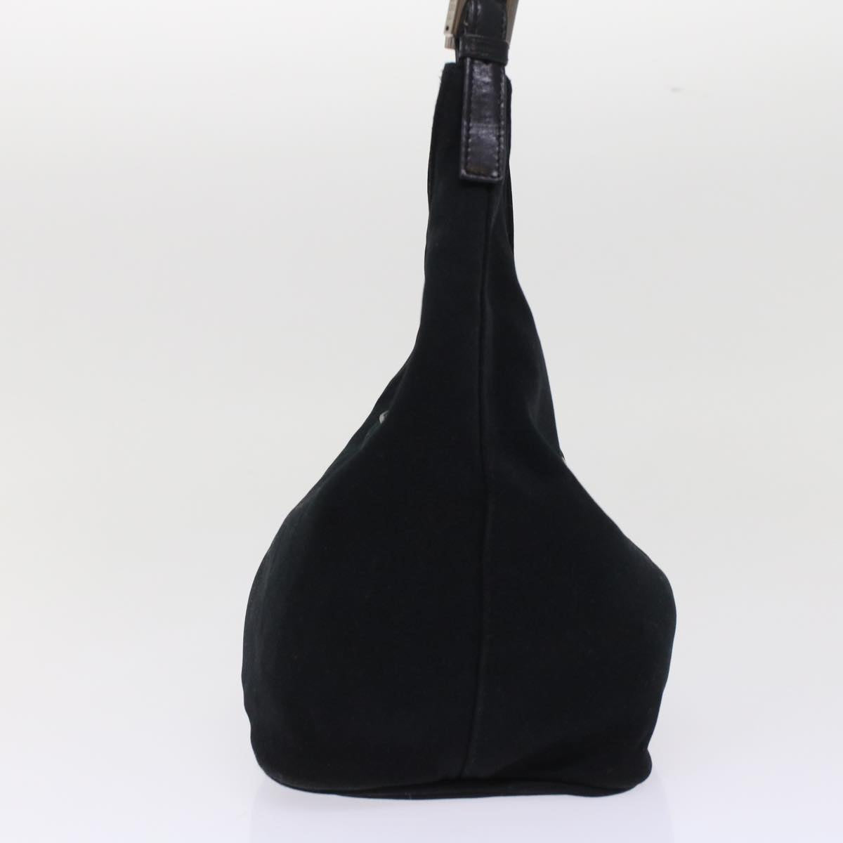 FENDI Mamma Baguette Shoulder Bag Nylon Black ep1158