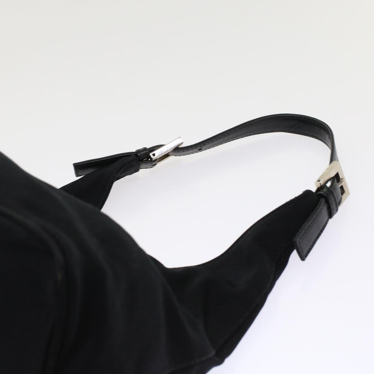 FENDI Mamma Baguette Shoulder Bag Nylon Black ep1158