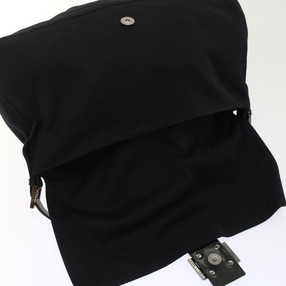 FENDI Mamma Baguette Shoulder Bag Nylon Black ep1217