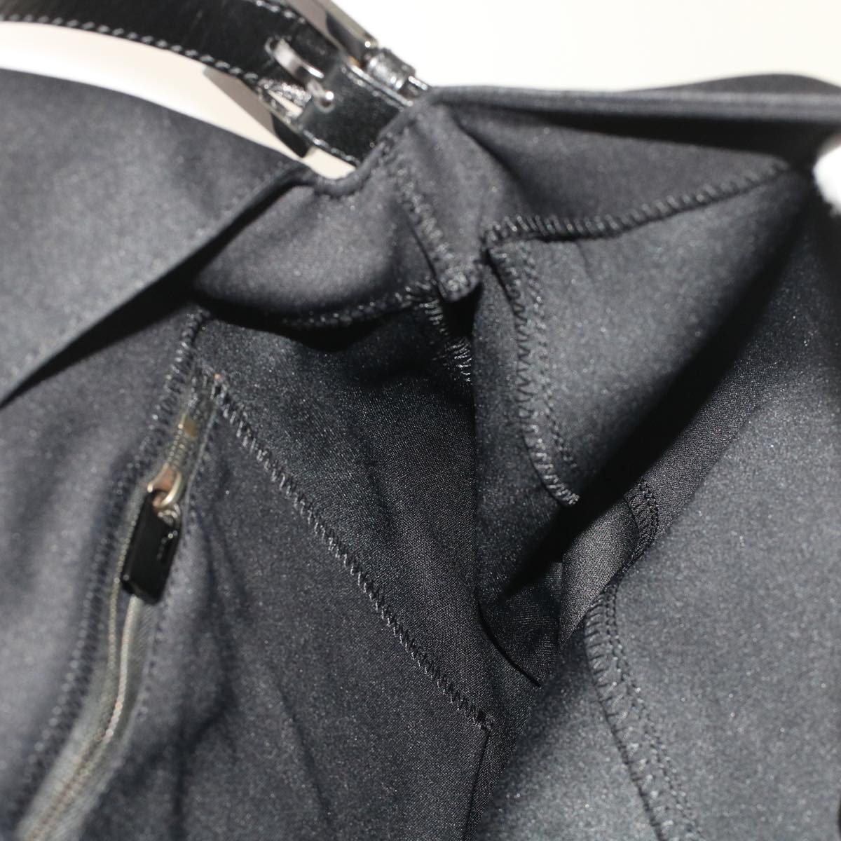 FENDI Mamma Baguette Shoulder Bag Nylon Black ep1217