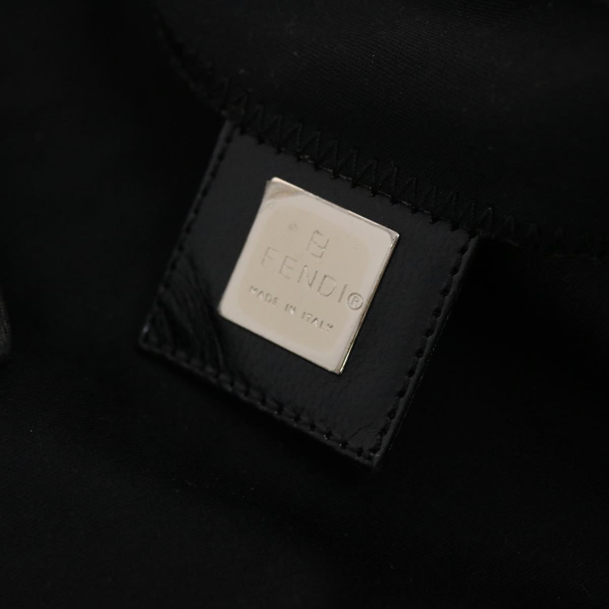FENDI Mamma Baguette Shoulder Bag Nylon Black ep1270