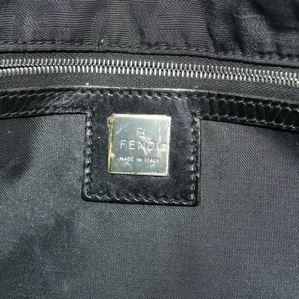 FENDI Zucca Canvas Shoulder Bag Nylon Black ep1271