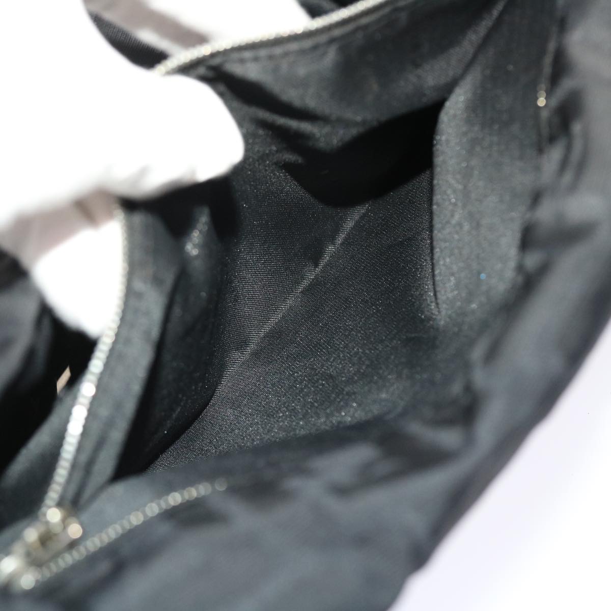 FENDI Zucca Canvas Shoulder Bag Nylon Black ep1271