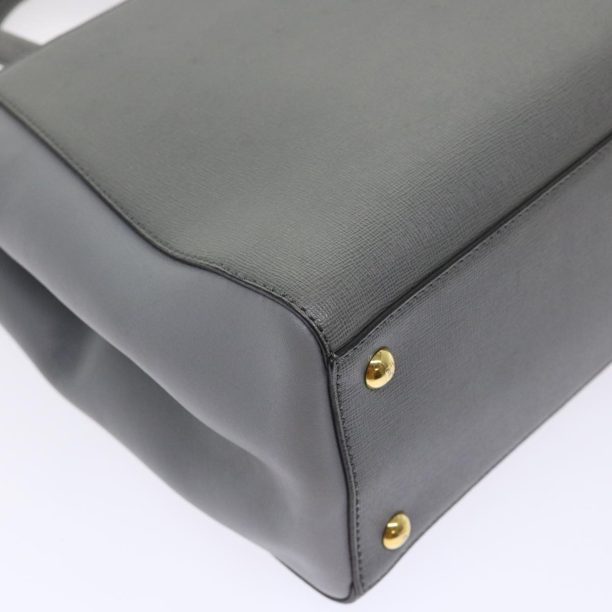 FENDI To Joule Hand Bag Leather 2way Gray ep1294