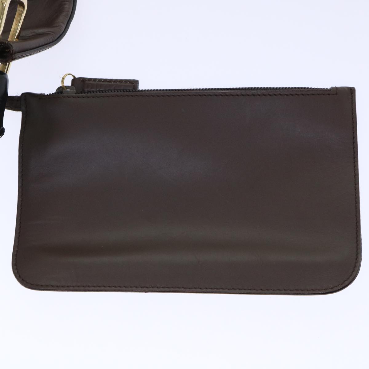 GUCCI Bamboo Shoulder Bag Leather Brown 001-2113-1880 ep1356