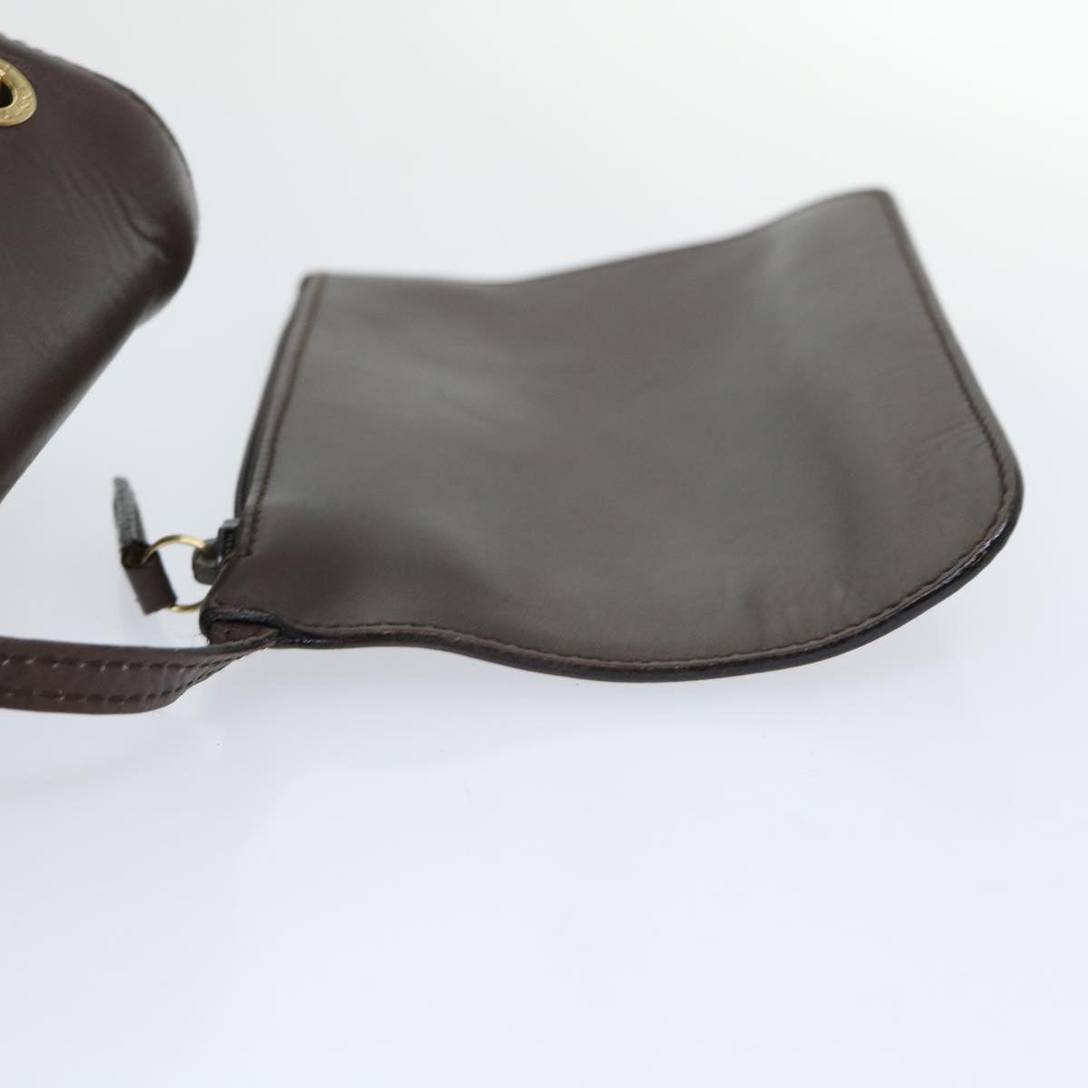 GUCCI Bamboo Shoulder Bag Leather Brown 001-2113-1880 ep1356