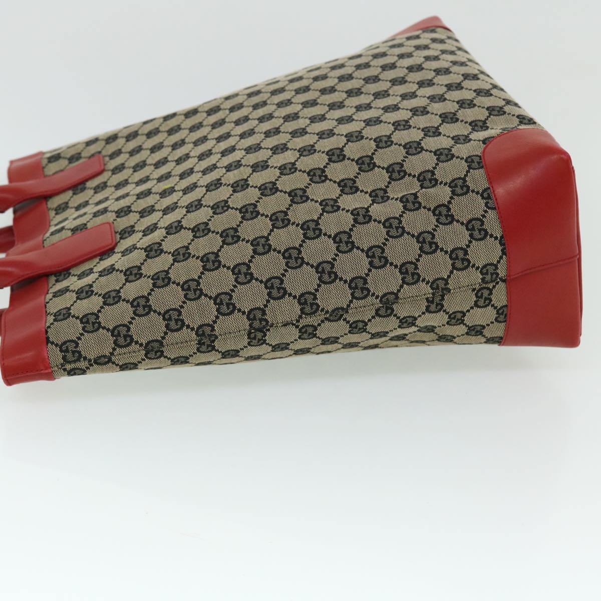 GUCCI GG Canvas Tote Bag Beige Black Red ep1412