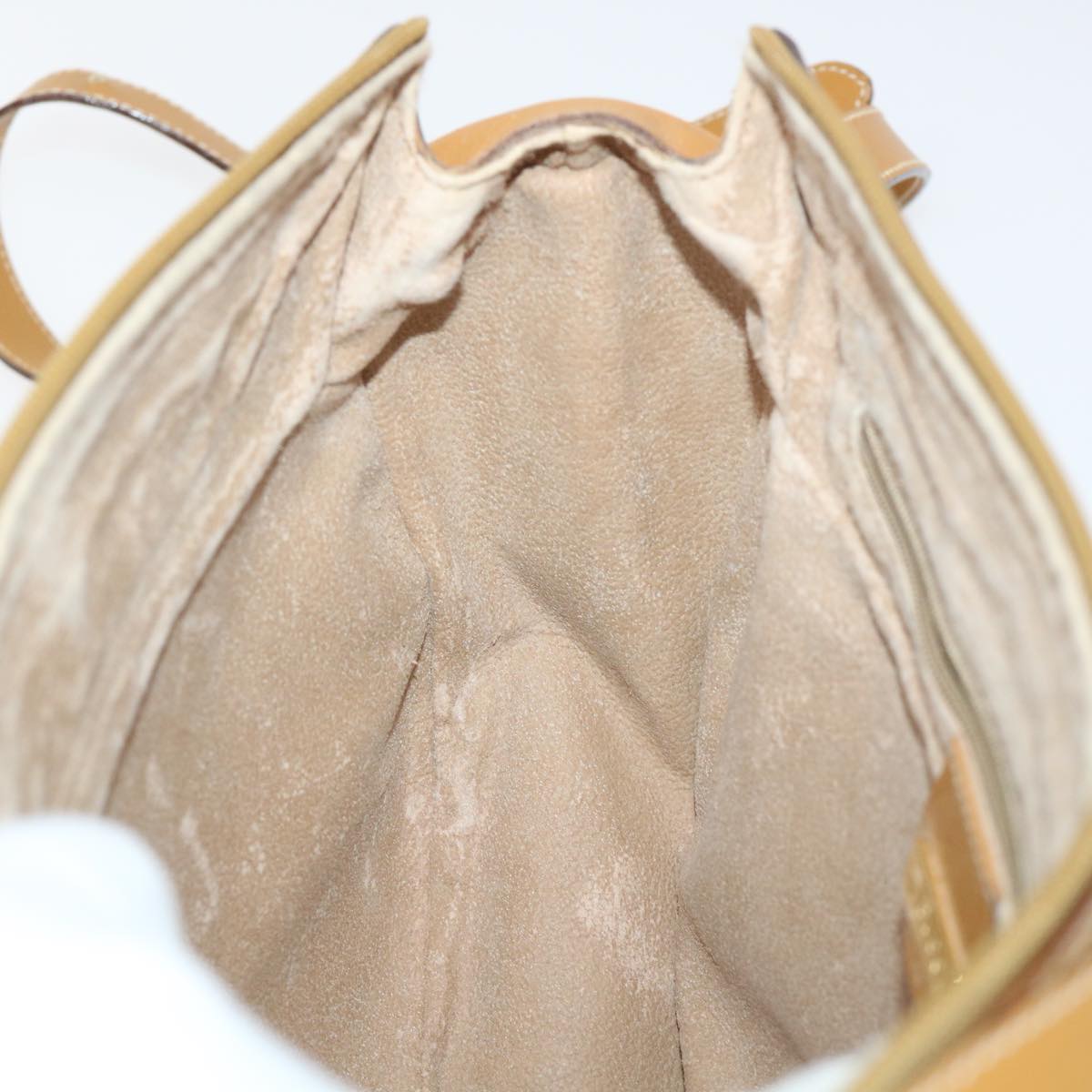 GUCCI Micro GG Canvas Web Sherry Line Shoulder Bag PVC Leather Beige ep1423