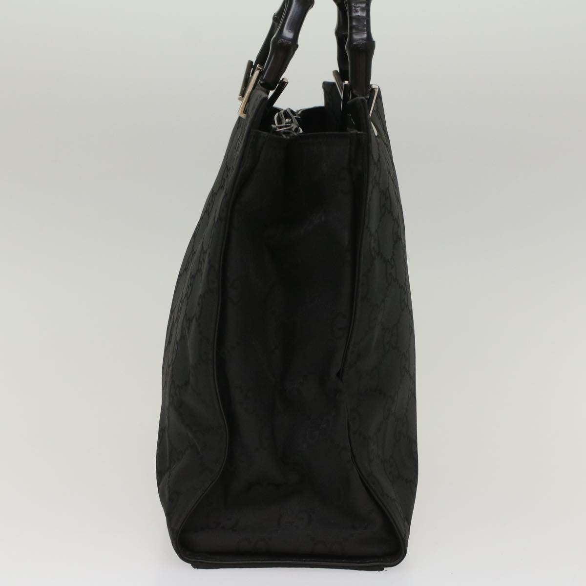 GUCCI GG Canvas Bamboo Hand Bag Black ep1424