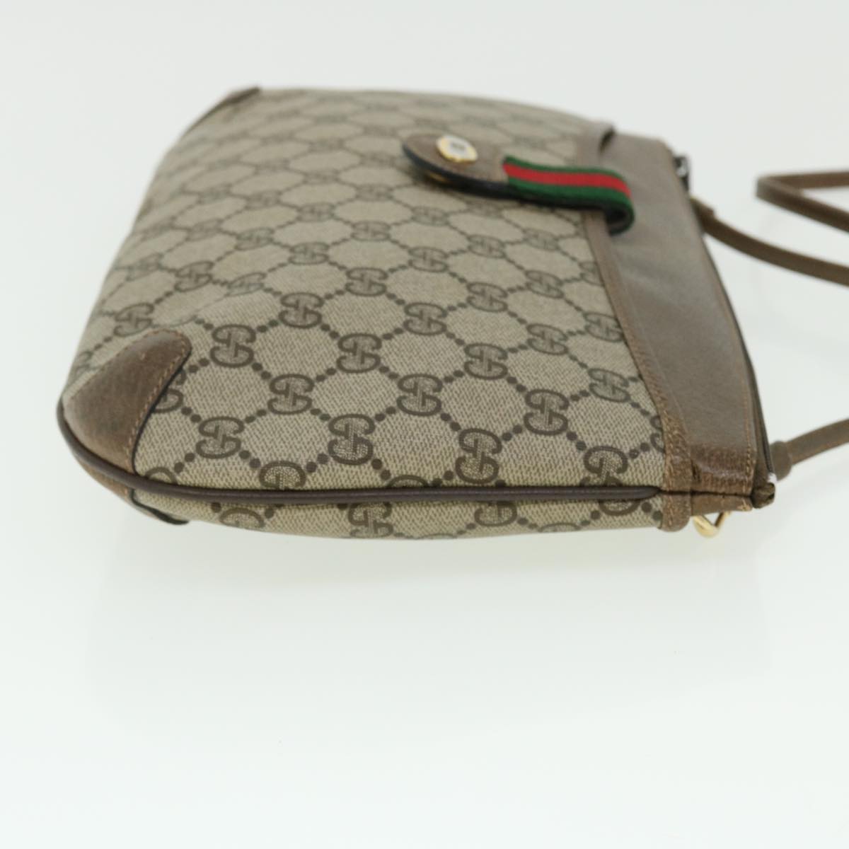 GUCCI GG Canvas Web Sherry Line Shoulder Bag Beige Red 904 02 026 ep1431