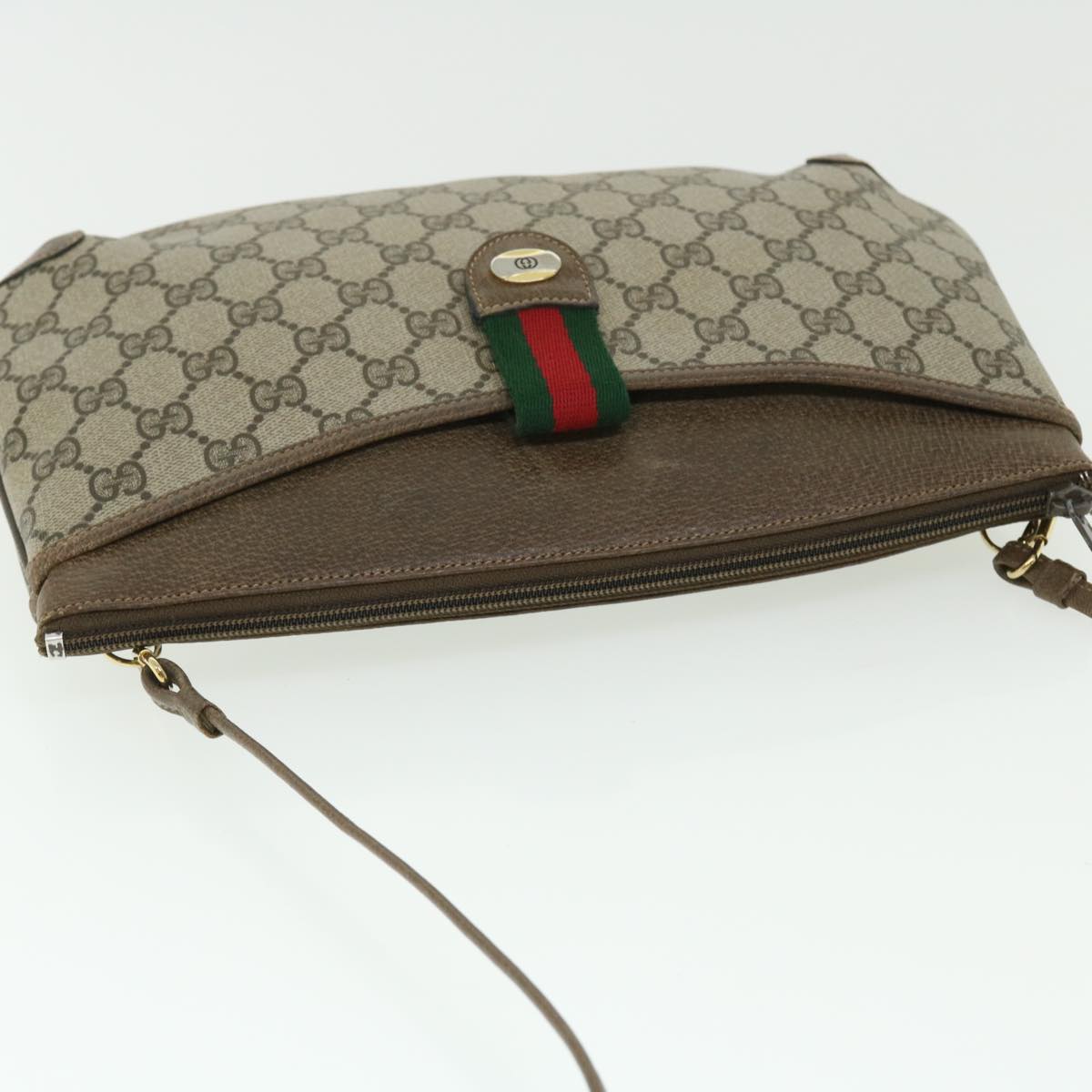 GUCCI GG Canvas Web Sherry Line Shoulder Bag Beige Red 904 02 026 ep1431