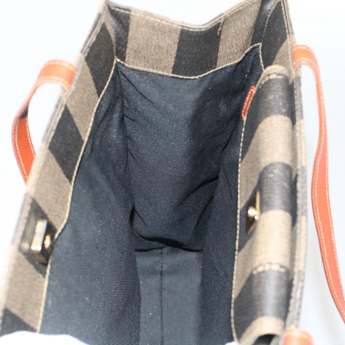 FENDI Pecan Canvas Shoulder Bag Brown ep1432