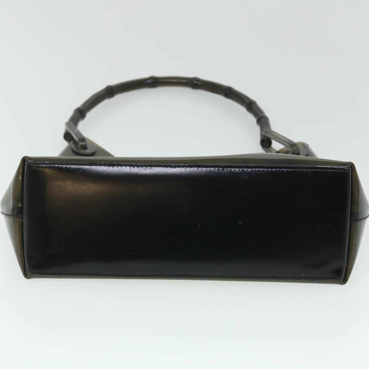 GUCCI Bamboo Shoulder Bag Enamel Black 001•2058•1883 ep1447