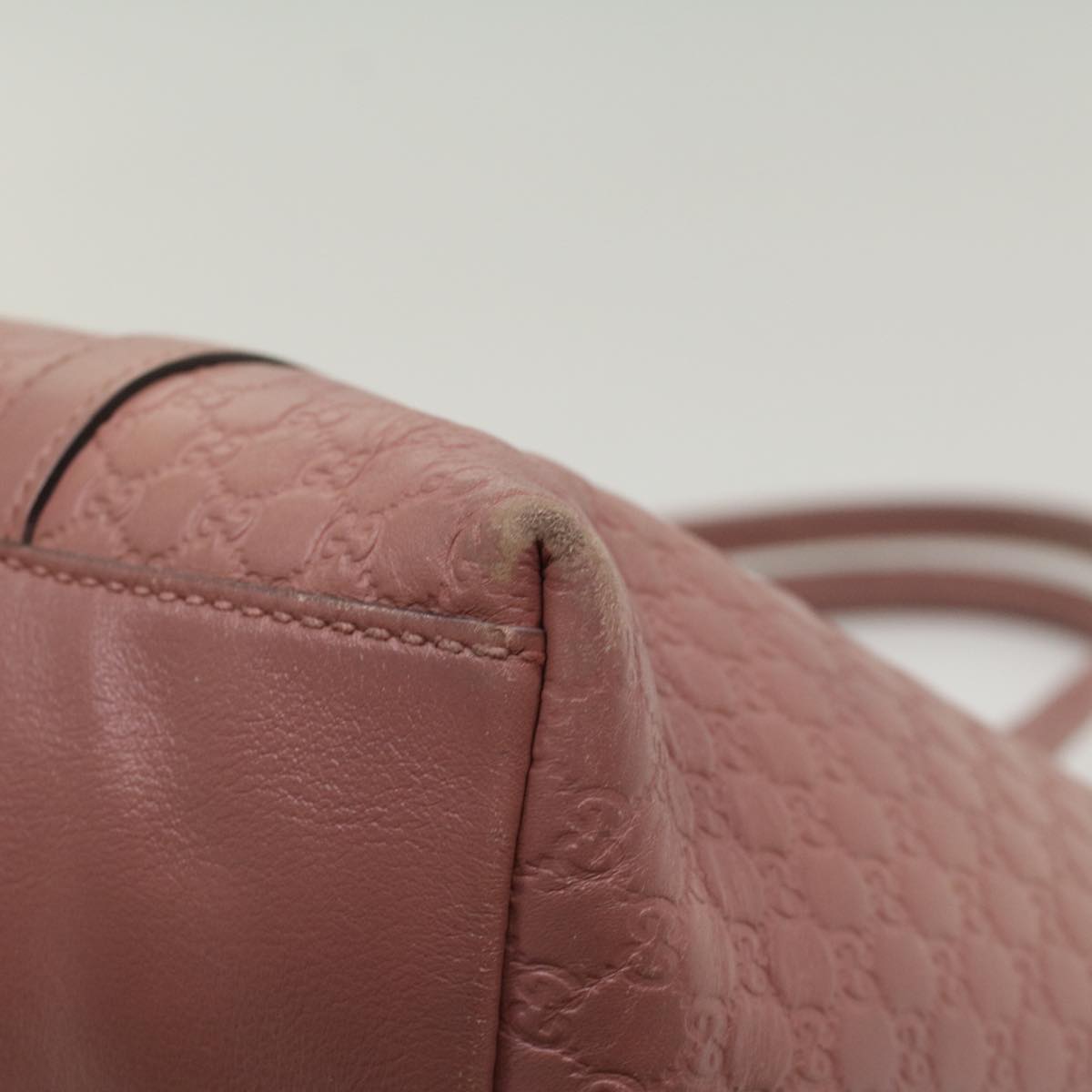 GUCCI Micro GG Canvas Shoulder Bag Pink 449657 ep1458