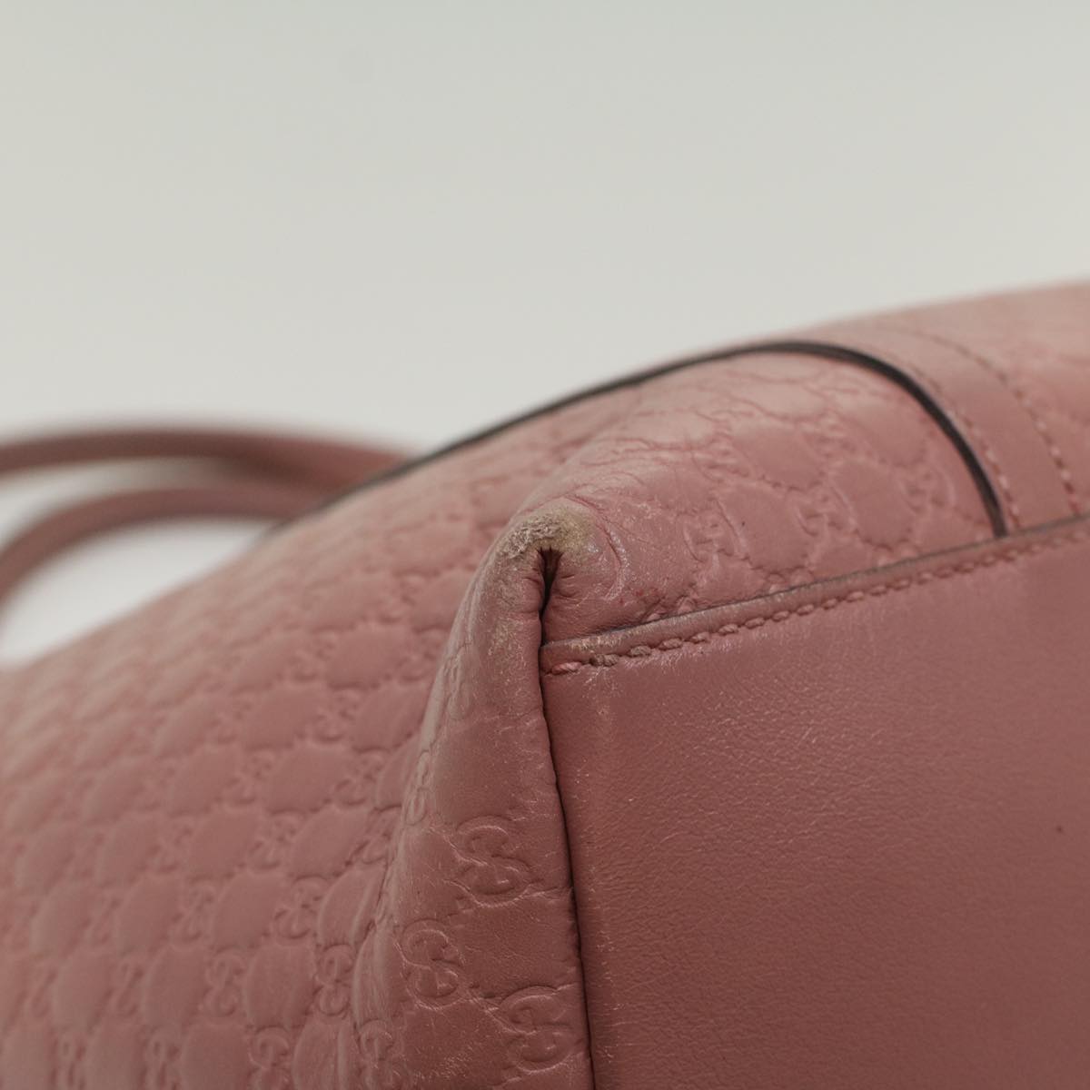 GUCCI Micro GG Canvas Shoulder Bag Pink 449657 ep1458