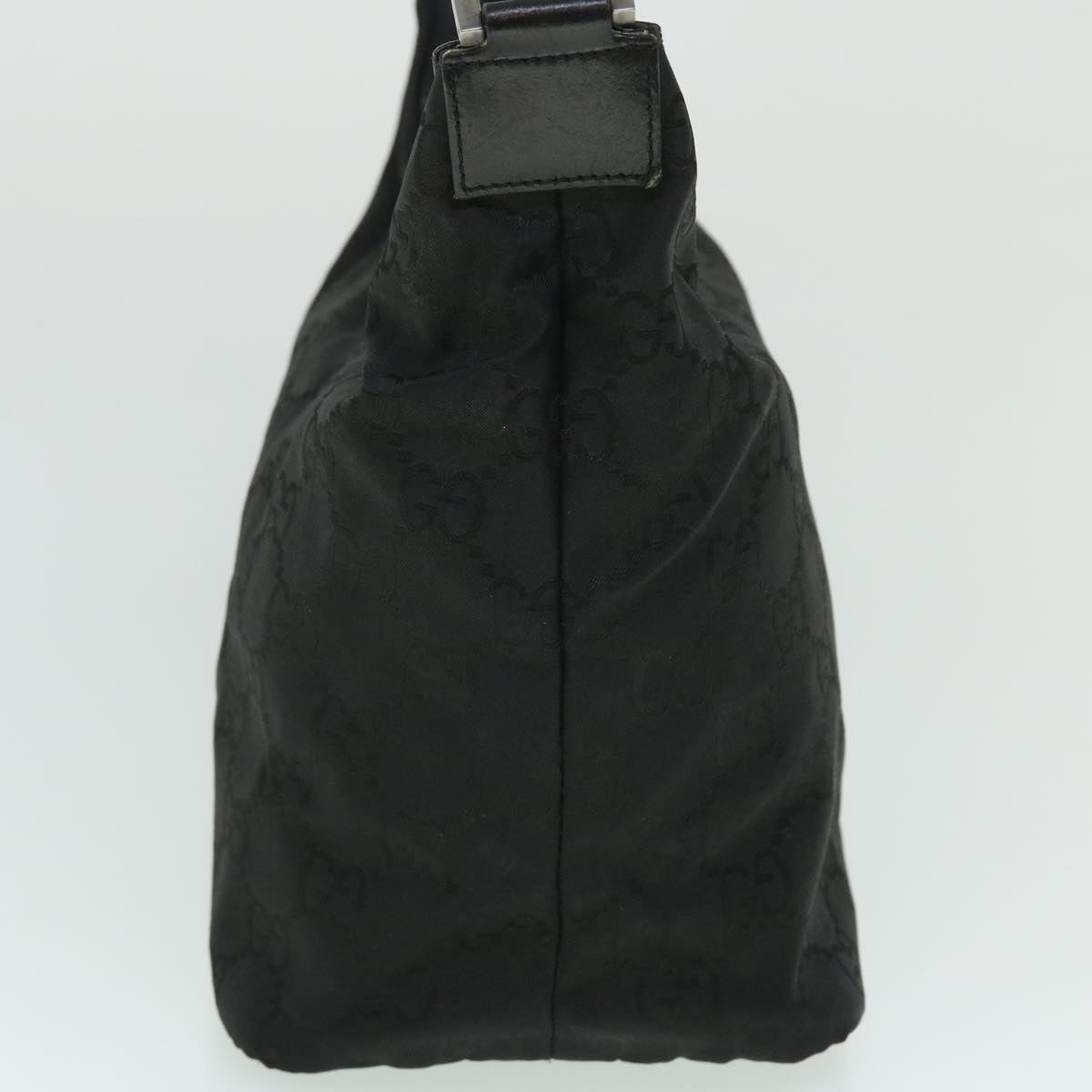 GUCCI GG Canvas Bamboo Shoulder Bag Nylon Black ep1463