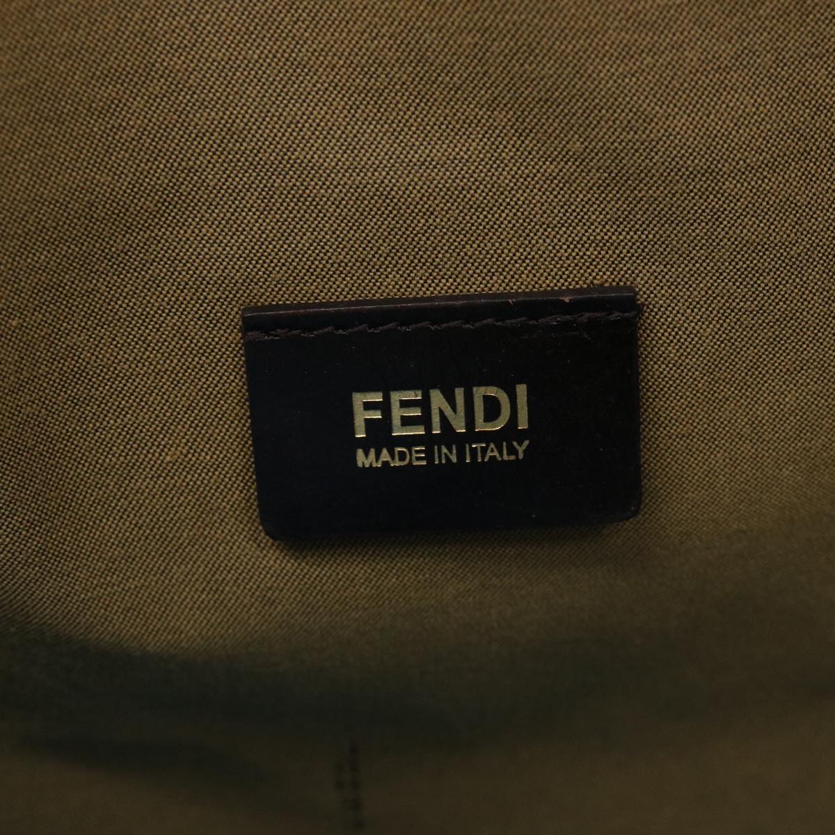 FENDI Zucca Canvas Tote Bag Nylon Brown Black ep1558