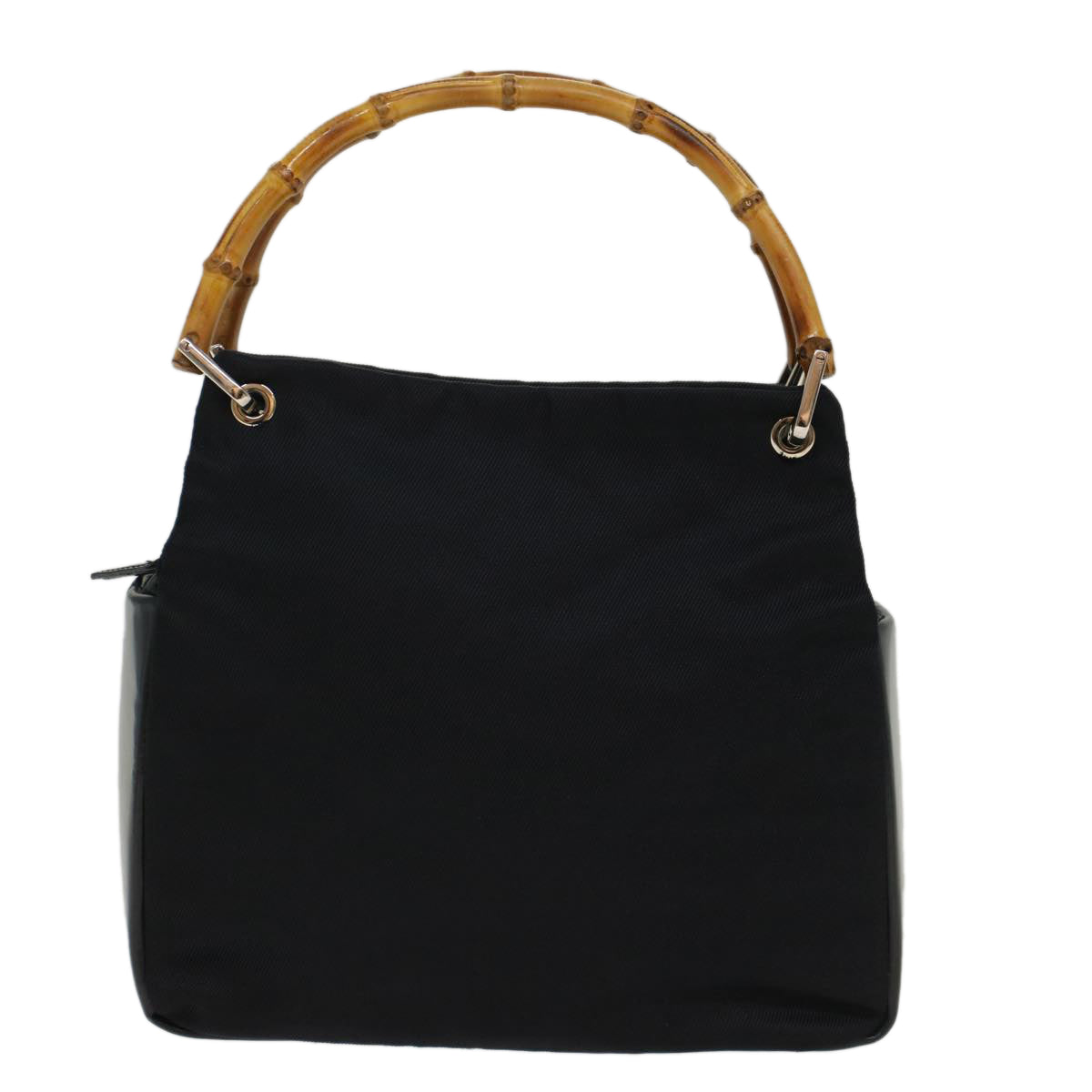 GUCCI Bamboo Hand Bag Nylon Black 000 3444 0580 ep1560