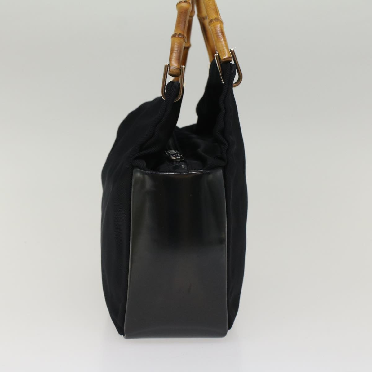 GUCCI Bamboo Hand Bag Nylon Black 000 3444 0580 ep1560