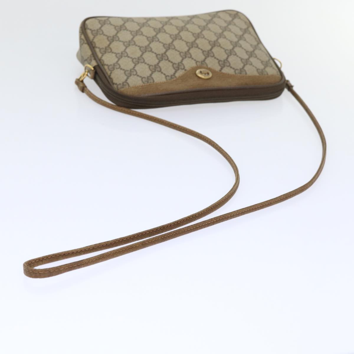 GUCCI GG Canvas Shoulder Bag PVC Leather Beige 97 02 068 ep1569