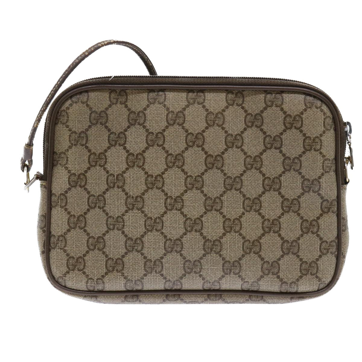 GUCCI GG Canvas Shoulder Bag PVC Leather Beige 97 02 068 ep1573