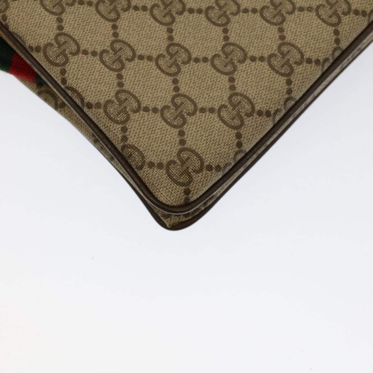 GUCCI GG Canvas Web Sherry Line Shoulder Bag Beige Red Green ep1575
