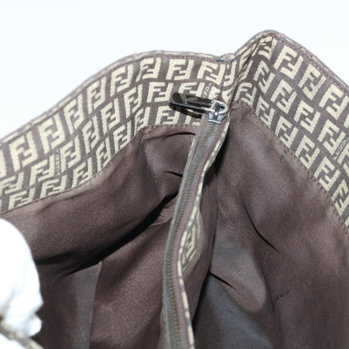 FENDI Zucchino Canvas Tote Bag Brown ep1590