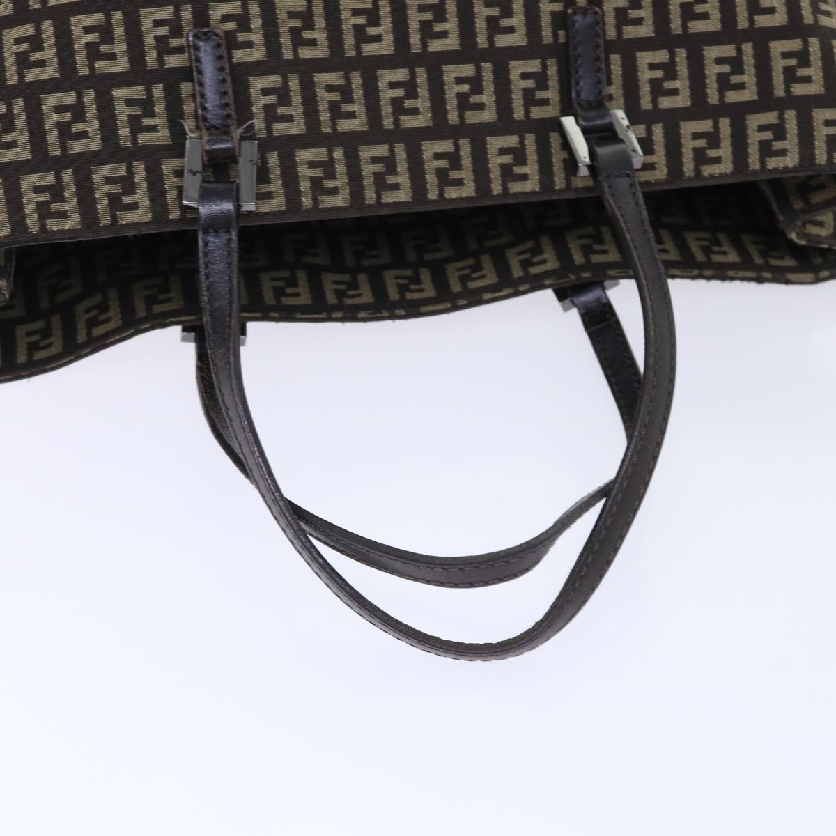 FENDI Zucchino Canvas Tote Bag Brown ep1590