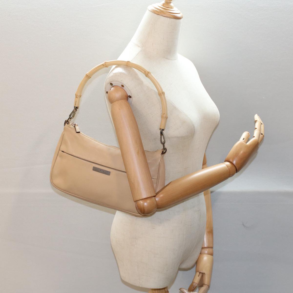 GUCCI Bamboo Shoulder Bag Leather Beige 001 3865 ep1627