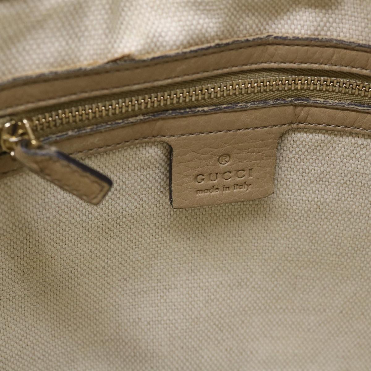 GUCCI Soho Shoulder Bag Leather Beige 308361 ep1663
