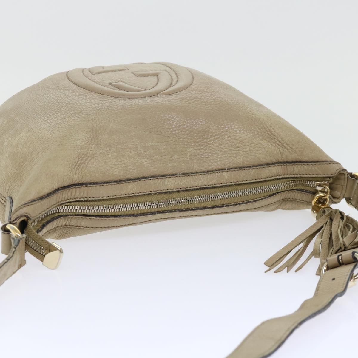 GUCCI Soho Shoulder Bag Leather Beige 308361 ep1663