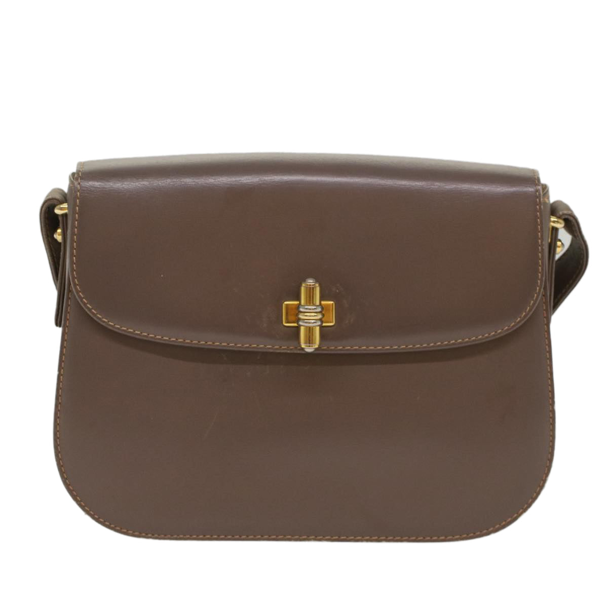 GUCCI Shoulder Bag Leather Gray ep1666