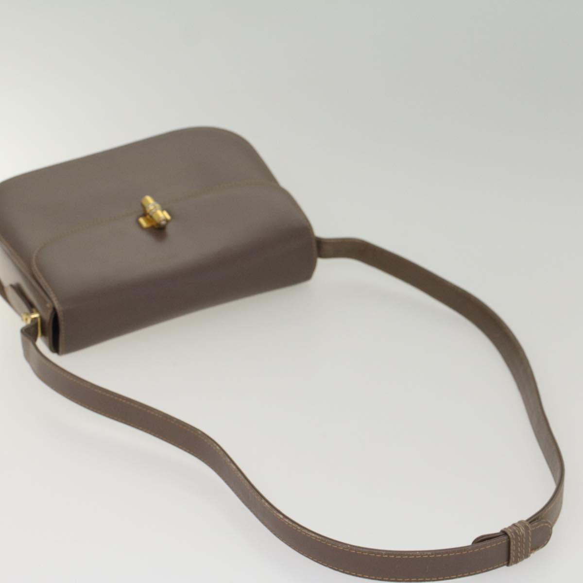 GUCCI Shoulder Bag Leather Gray ep1666