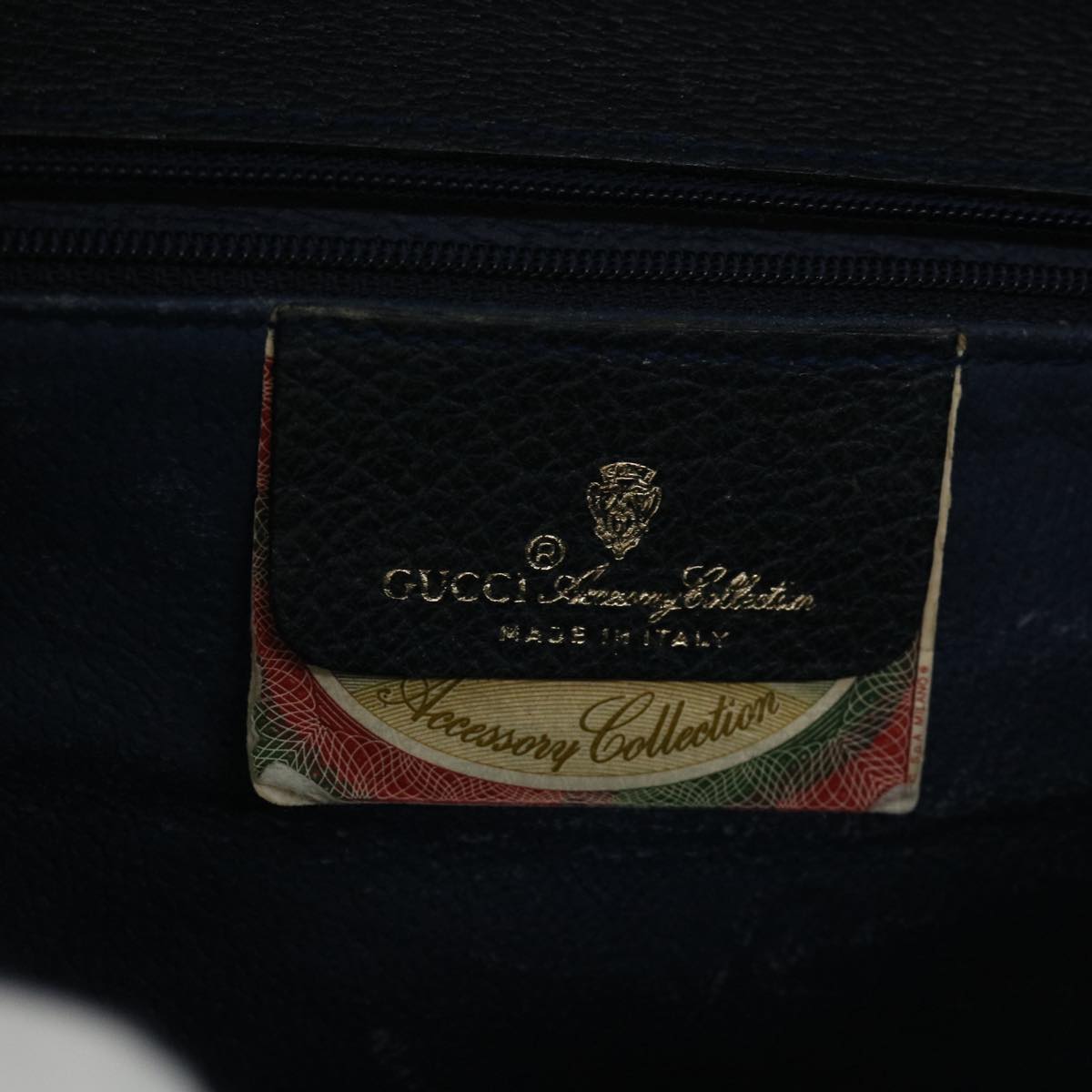 GUCCI GG Canvas Shoulder Bag PVC Leather Navy ep1671