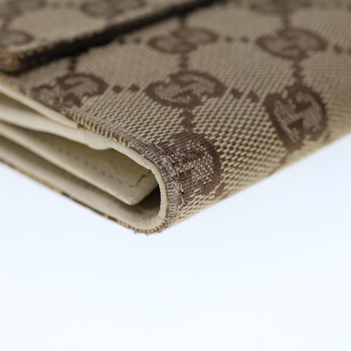 GUCCI GG Canvas Long Wallet Beige 120931 ep1722
