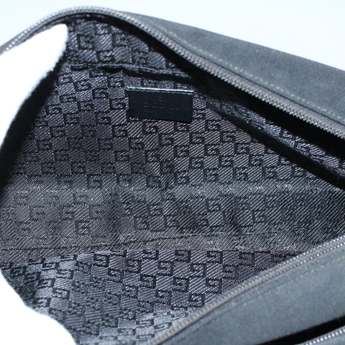 GUCCI Clutch Bag Canvas Black 02888 002058 ep1773