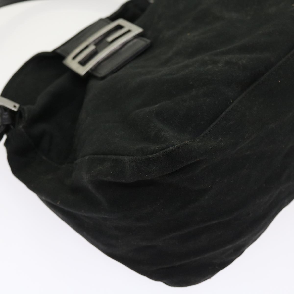 FENDI Mamma Baguette Shoulder Bag Nylon Black ep1775