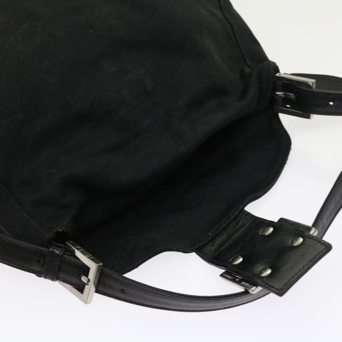 FENDI Mamma Baguette Shoulder Bag Nylon Black ep1775