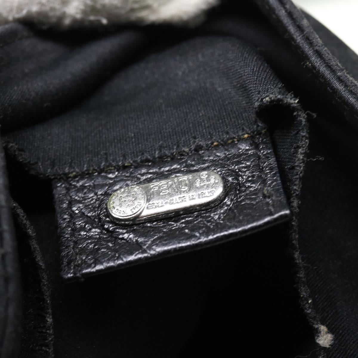 FENDI Mamma Baguette Shoulder Bag Nylon Black ep1775