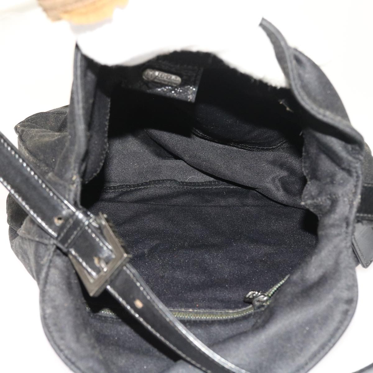 FENDI Mamma Baguette Shoulder Bag Nylon Black ep1775