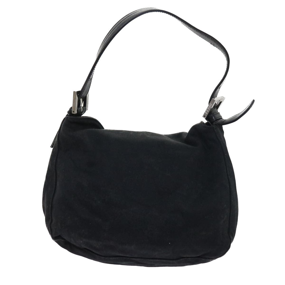 FENDI Mamma Baguette Shoulder Bag Nylon Black ep1775