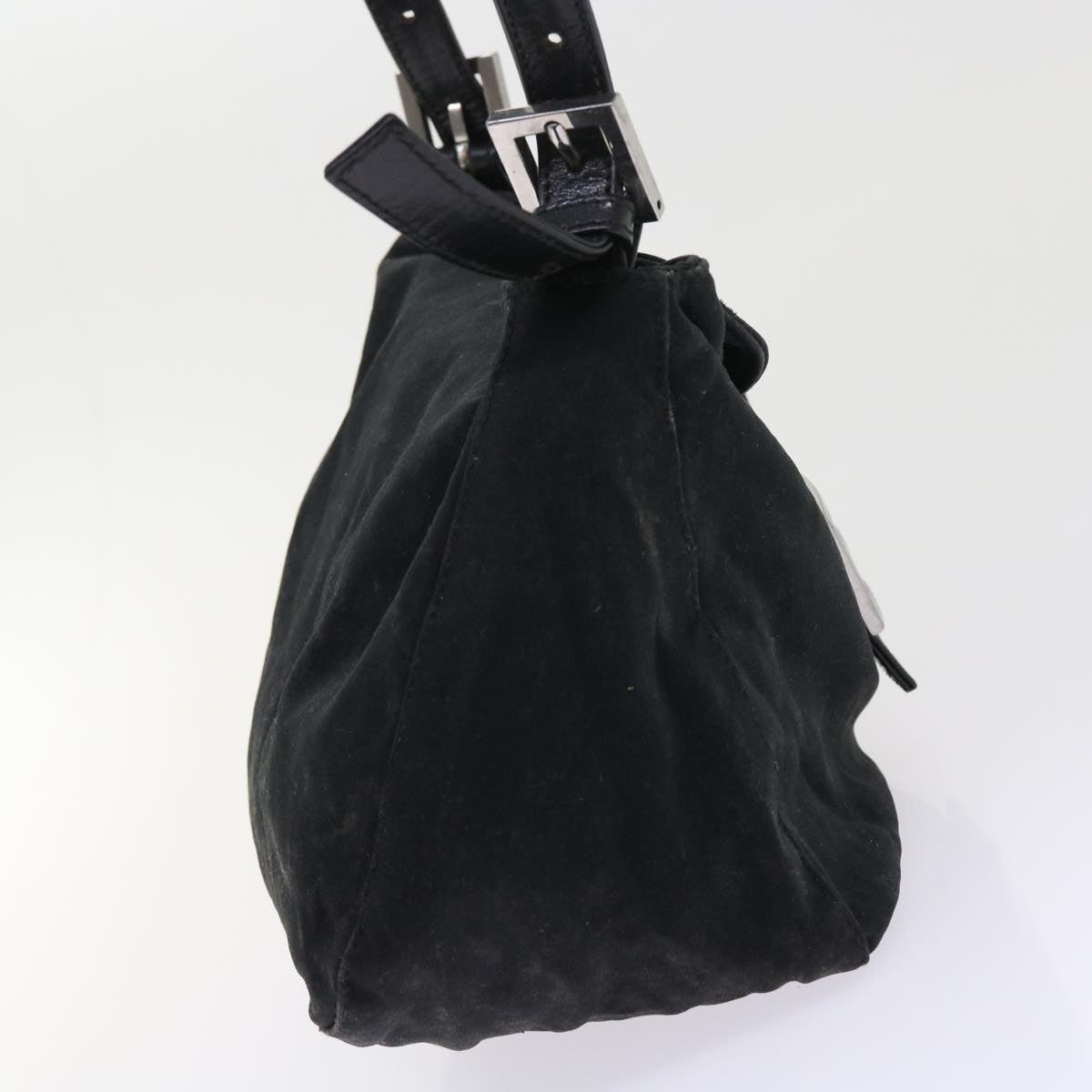 FENDI Mamma Baguette Shoulder Bag Nylon Black ep1775