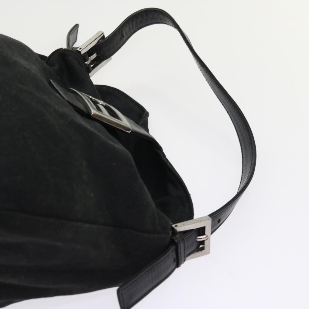 FENDI Mamma Baguette Shoulder Bag Nylon Black ep1775