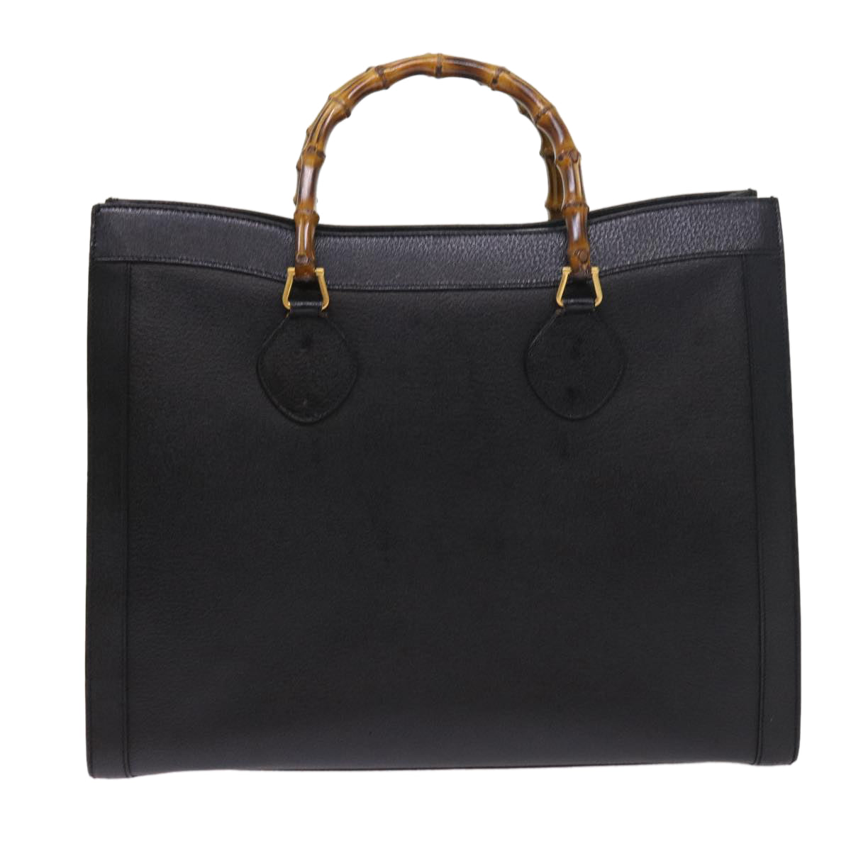 GUCCI Bamboo Hand Bag Leather Black 002 1186 0259 ep1809