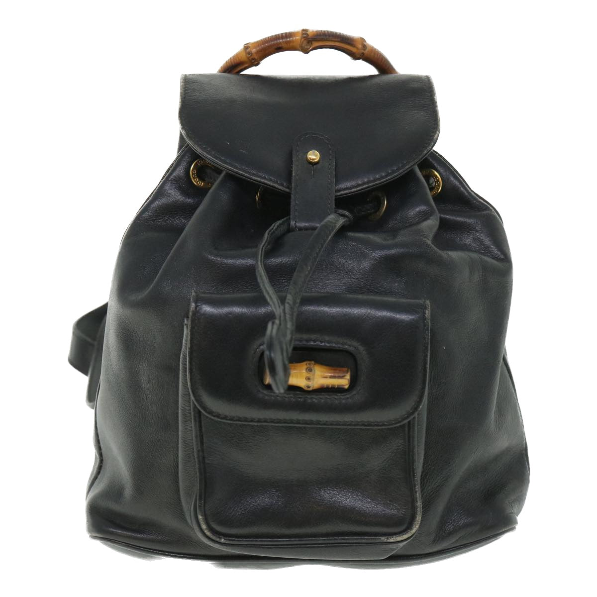 GUCCI Bamboo Backpack Leather Black 003 2058 0030 ep1813