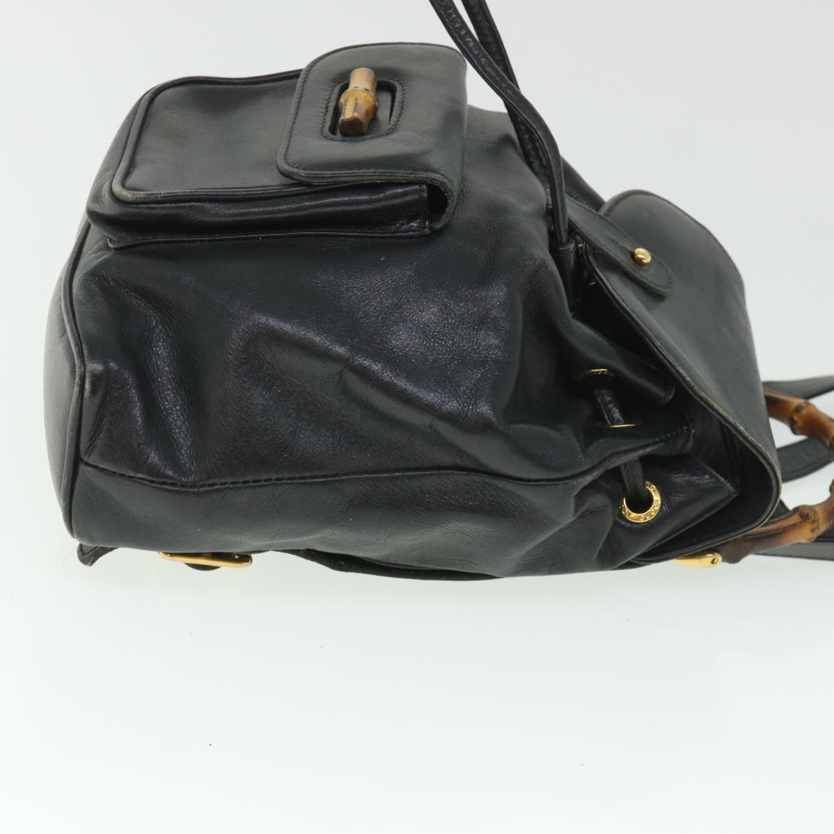 GUCCI Bamboo Backpack Leather Black 003 2058 0030 ep1813