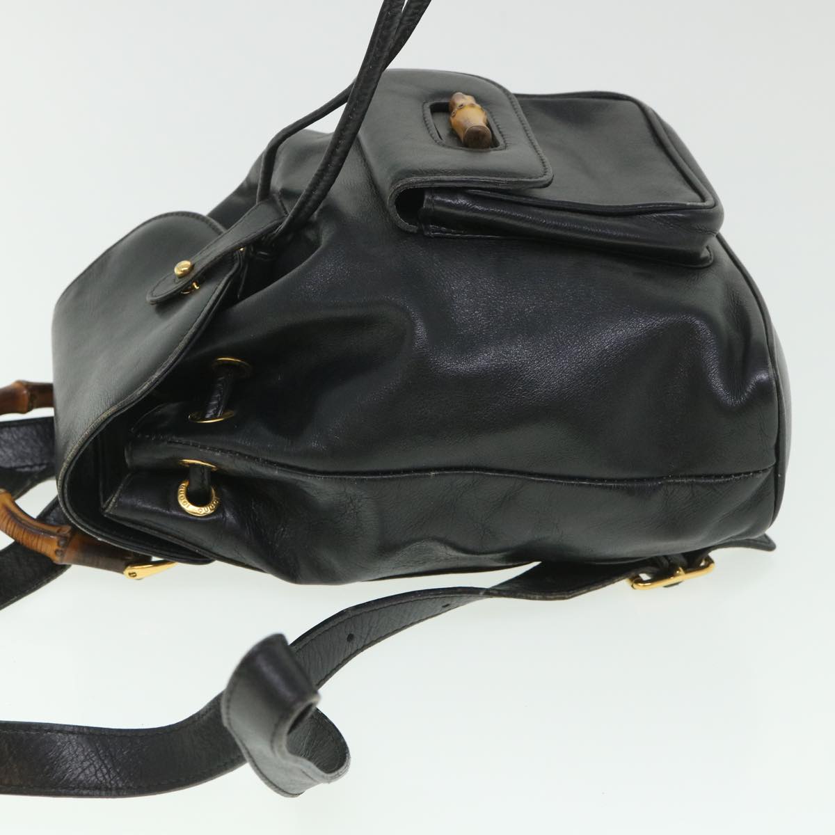 GUCCI Bamboo Backpack Leather Black 003 2058 0030 ep1813